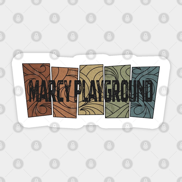 Marcy Playground - Retro Pattern Sticker by besomethingelse